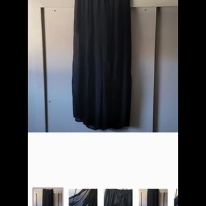 Zenobia Classic Black Maxi Skirt